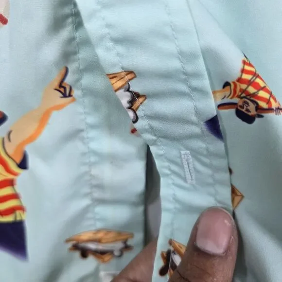 RSVLTS Men's Great Hambino The Sandlot Button Up Short Sleeve Shirt Size XL - Picture 5 of 14